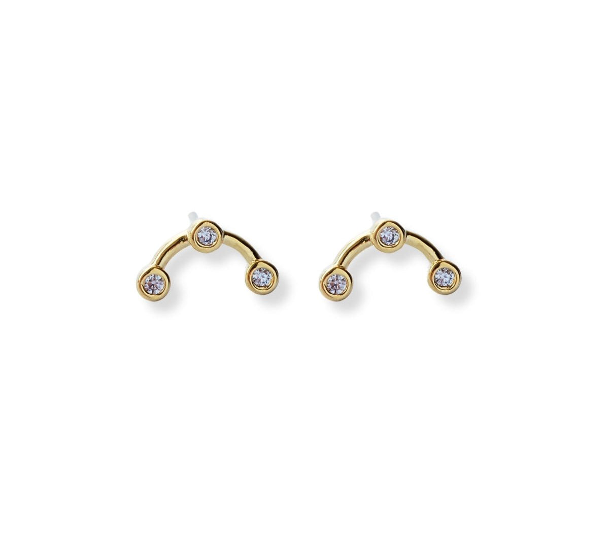 Aretes Arco Joy, elaborado en Oro Laminado 18k de AMBAR Joyería
