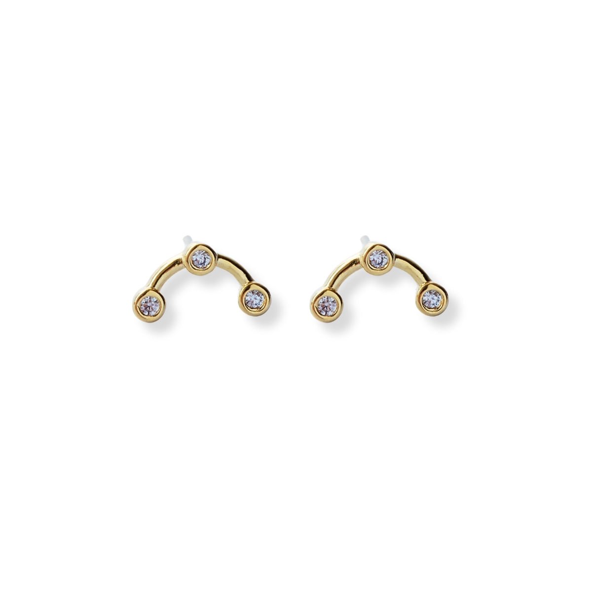 aretes de oro laminado Arco Joy, de AMBAR Joyería