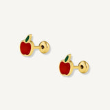 Aretes Manzanita Rojo