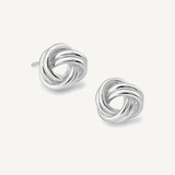 aretes nudito liso de 1.2cm elaborados en plata 925 de AMBAR joyería fina