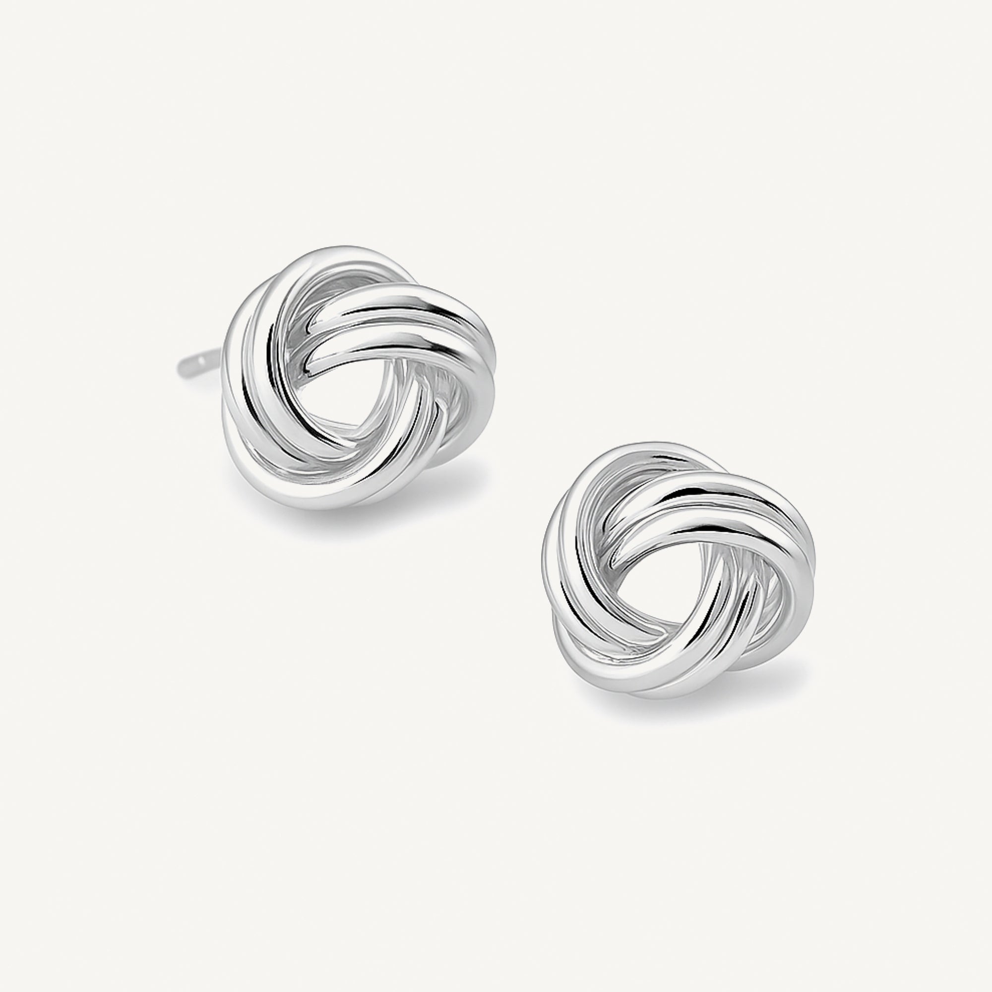 aretes nudito liso de 1.2cm elaborados en plata 925 de AMBAR joyería fina