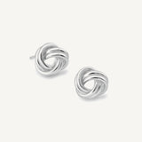 aretes nudito liso de 9mm elaborados en plata 925 de AMBAR joyería fina
