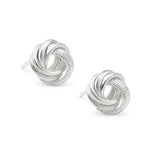 aretes nudito liso-maki de 12mm elaborados en plata 925 de AMBAR joyería fina