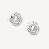 aretes nudito liso-maki de 12mm elaborados en plata 925 de AMBAR joyería fina