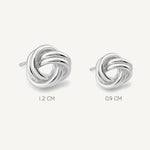 aretes nudito liso, tamaño varios elaborado en plata 925 de AMBAR joyería fina