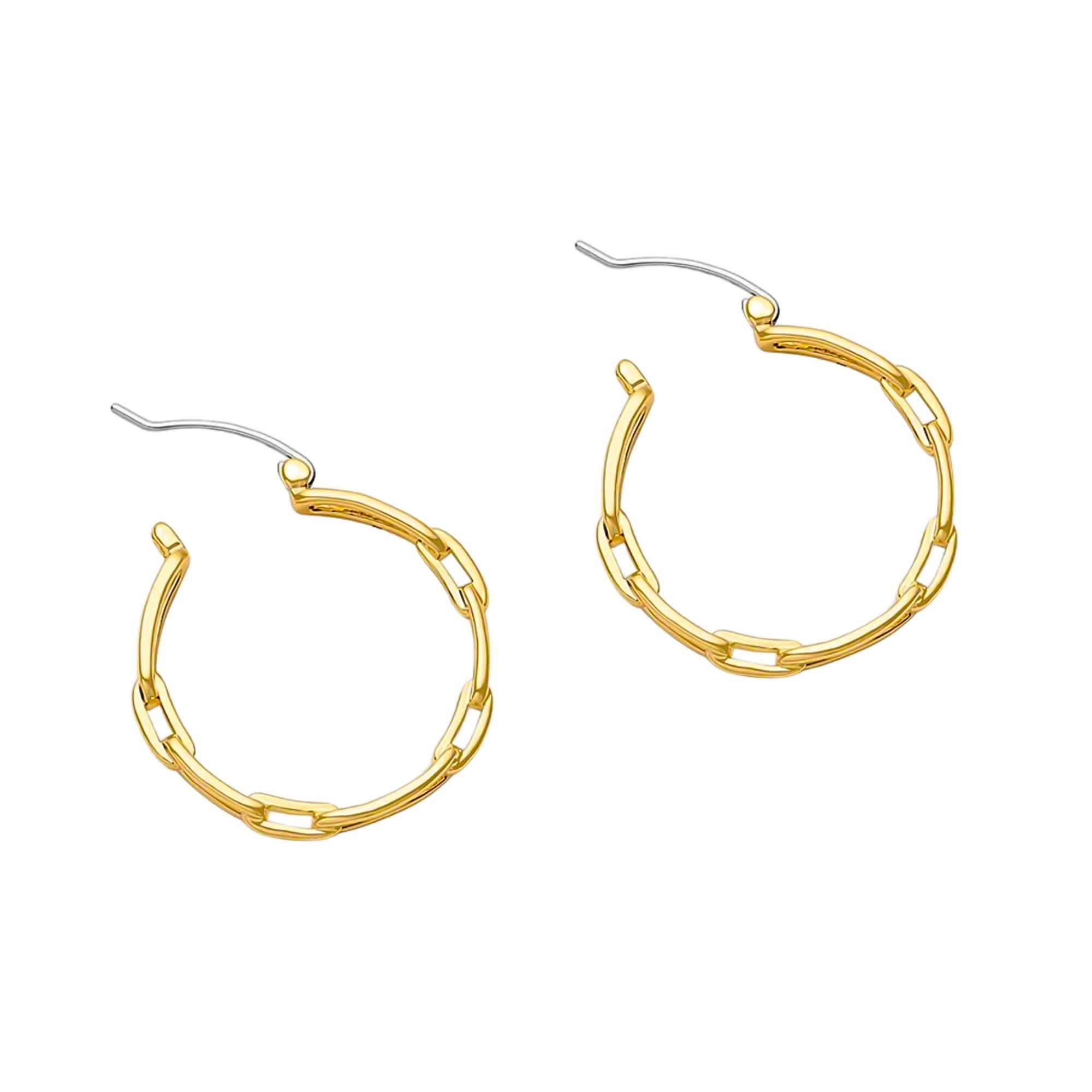 Aretes Parker eslabonados enchapado en oro de 18K de AMBAR Joyería Fina