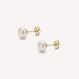 Aretes Perla Botón
