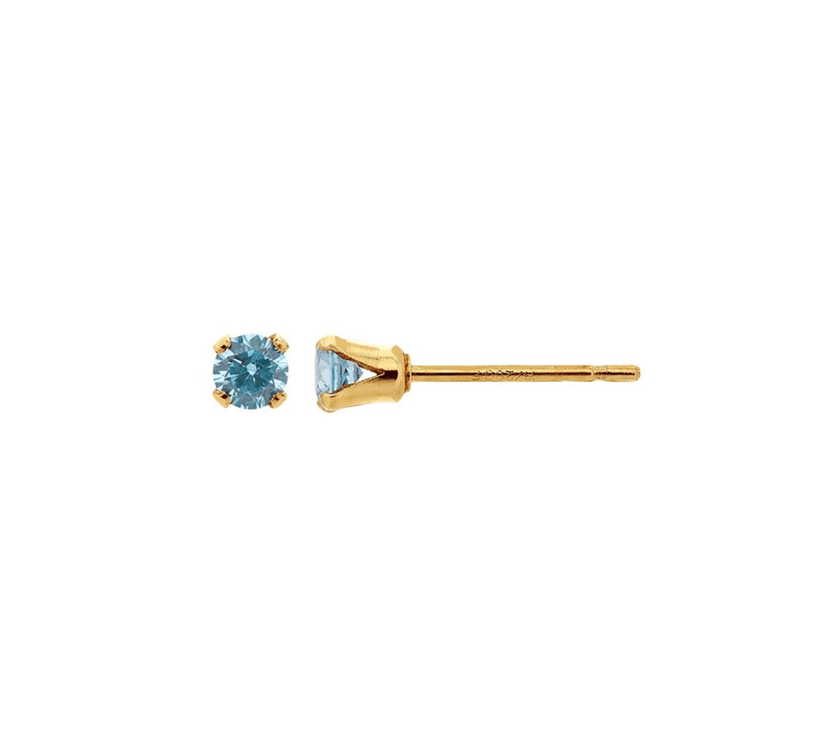 Arete Punto De Luz Celeste de Oro Laminado 18K de AMBAR Joyería Fina
