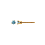 Arete Punto De Luz Celeste de Oro Laminado 18K de AMBAR Joyería Fina