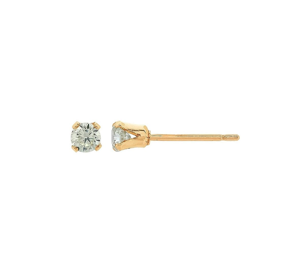 Aretes Punto De Luz verde limón elaborado en Gold Filled 14k de AMBAR Joyería Fina