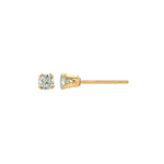 Aretes Punto De Luz verde limón elaborado en Gold Filled 14k de AMBAR Joyería Fina