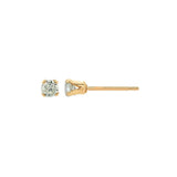 Aretes Punto De Luz verde limón elaborado en Gold Filled 14k de AMBAR Joyería Fina
