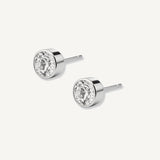 aretes punto de luz biselado de 5mm con cristal de swarovski elaborados en plata 925 de AMBAR joyería fina