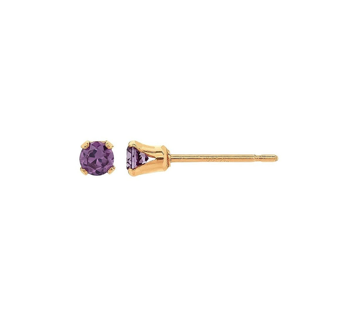 Aretes Punto De Luz morado elaborado en Gold Filled 14k de AMBAR Joyería Fina