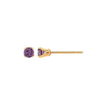 Aretes Punto De Luz morado elaborado en Gold Filled 14k de AMBAR Joyería Fina