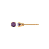 Aretes Punto De Luz morado elaborado en Gold Filled 14k de AMBAR Joyería Fina