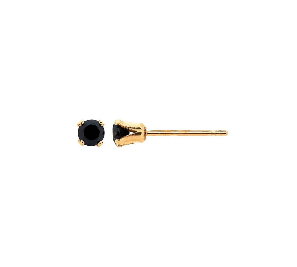 Aretes Punto De Luz negro elaborado en Gold Filled 14k de AMBAR