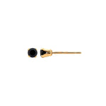 Aretes Punto De Luz negro elaborado en Gold Filled 14k de AMBAR