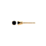 Aretes Punto De Luz negro elaborado en Gold Filled 14k de AMBAR
