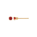 Aretes Punto De Luz Rojo de Gold Filled 14k de AMBAR Joyería Fina
