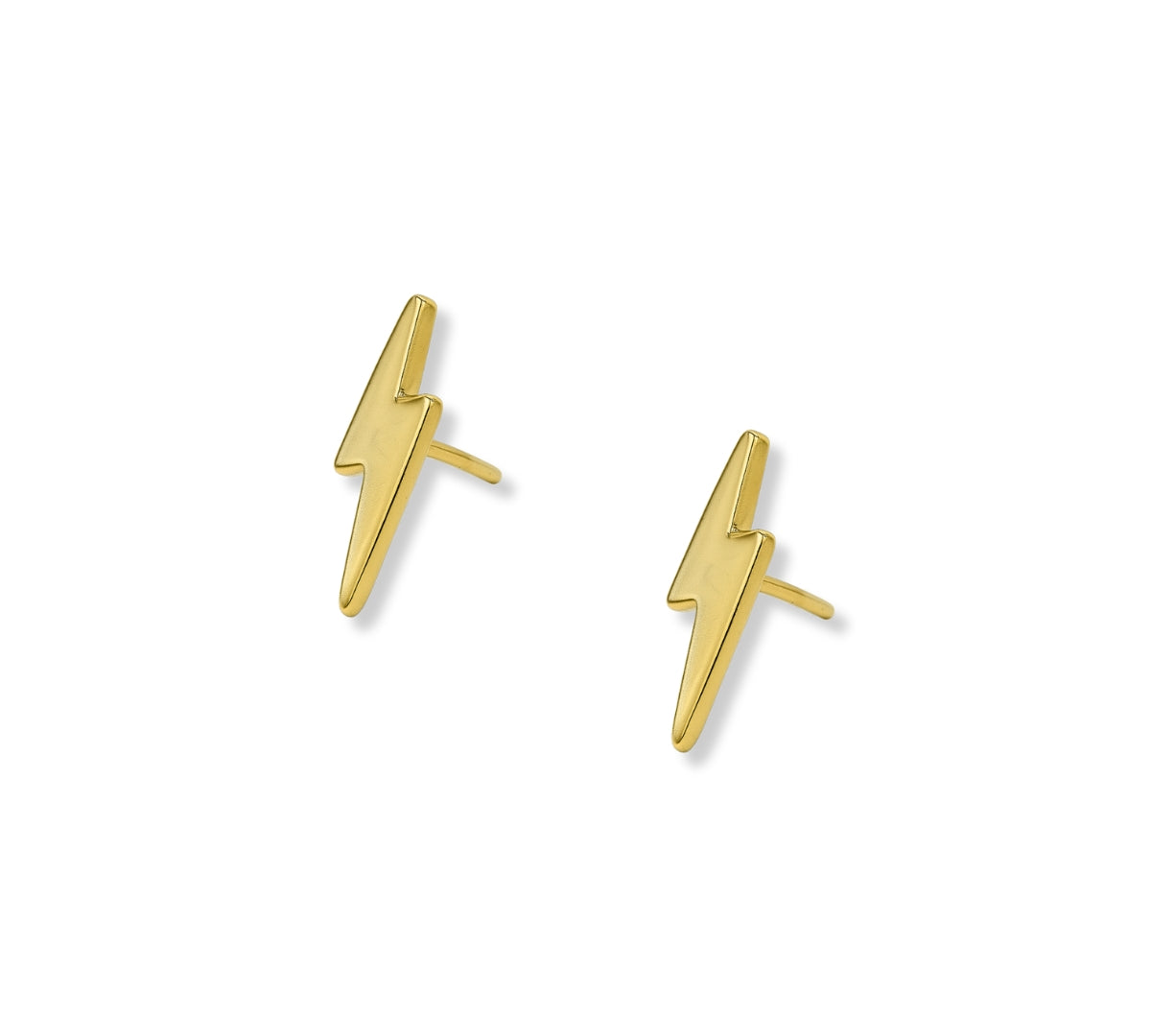 aretes rayito de perfil pequeños de 1 cm elaborados en oro laminado de AMBAR joyería