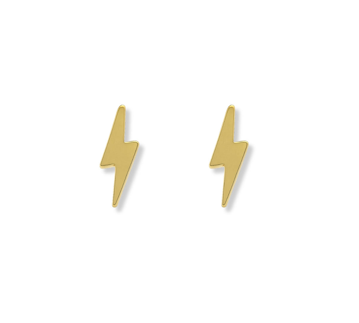 aretes rayito pequeños de 1 cm elaborados en oro laminado de AMBAR joyería