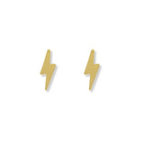 aretes rayito pequeños de 1 cm elaborados en oro laminado de AMBAR joyería