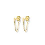 Aretes cadenita Tatum enchapado en oro de 18K de AMBAR Joyería Fina