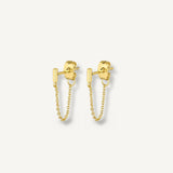 Aretes cadenita Tatum enchapado en oro de 18K de AMBAR Joyería Fina