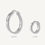 argollas acanaladas tamaños varios  elaborados en plata 925 de AMBAR joyería fina
