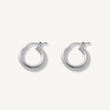 argollas amanda 1.5 cm lisas elaborados en plata 925 de AMBAR joyería fina