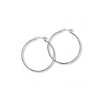 argollas amanda 2.4 cm lisas elaborados en plata 925 de AMBAR joyería fina