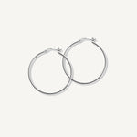argollas amanda 2.4 cm lisas elaborados en plata 925 de AMBAR joyería fina