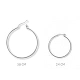 argollas amanda lisas elaborados en plata 925 de AMBAR joyería fina