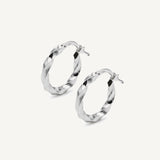argollas cordón filomena de 1.7 cm de diámetro elaborados en plata 925 de AMBAR joyería fina