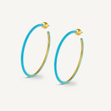 Aretes Lanai large turquesa enchapado en oro de 18K de AMBAR Joyería Fina