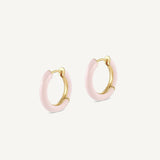 Argollas lanai rosa enchapado en oro de 18K de AMBAR Joyería Fina