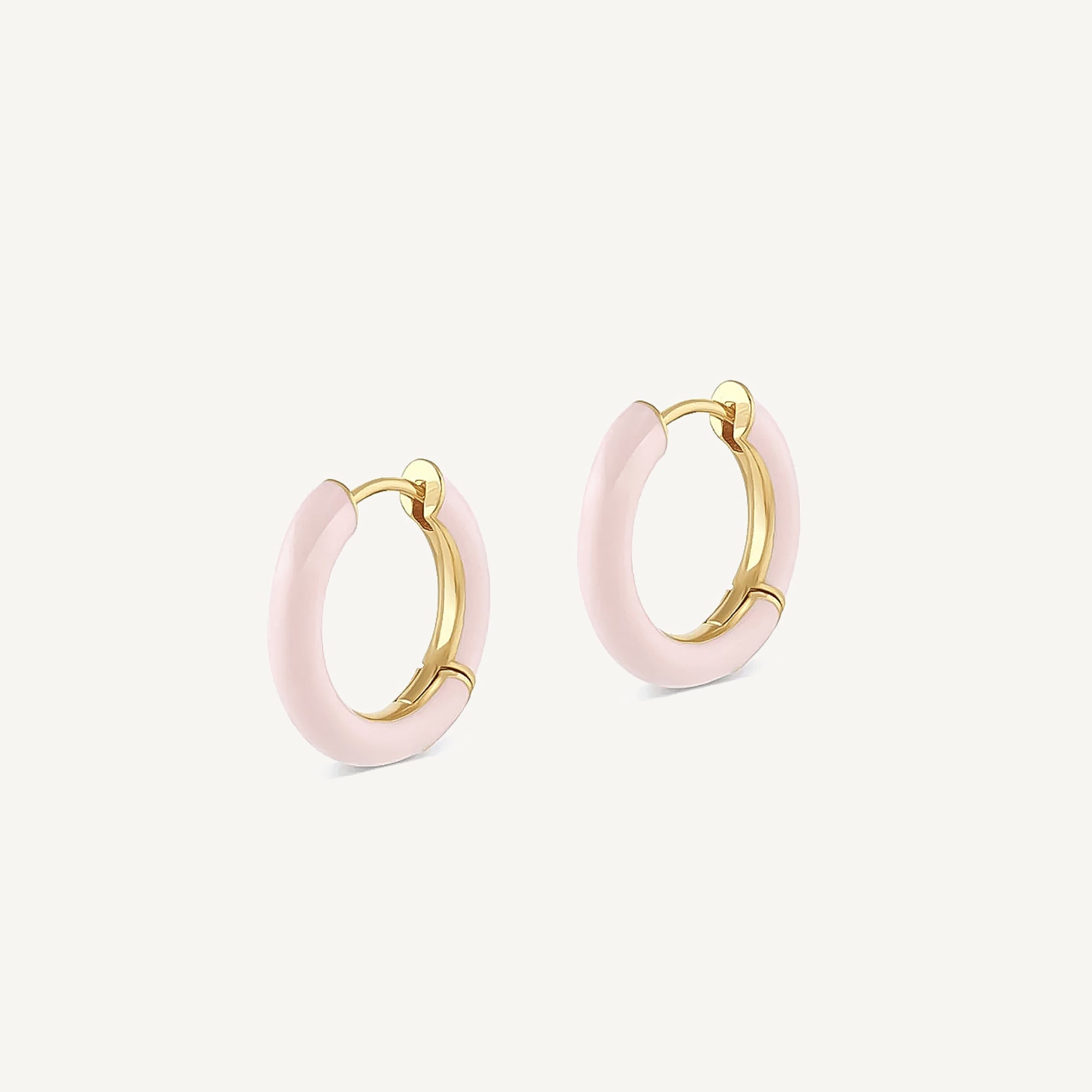 Argollas lanai rosa enchapado en oro de 18K de AMBAR Joyería Fina