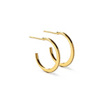 Argollas de oro laminado Luna 18 de AMBAR Joyería Fina