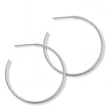 argollas maki de 5.5 cm de diámetro texturada elaborados en plata 925 de AMBAR joyería fina