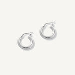 argollas amanda 1.3 cm lisas elaborados en plata 925 de AMBAR joyería fina