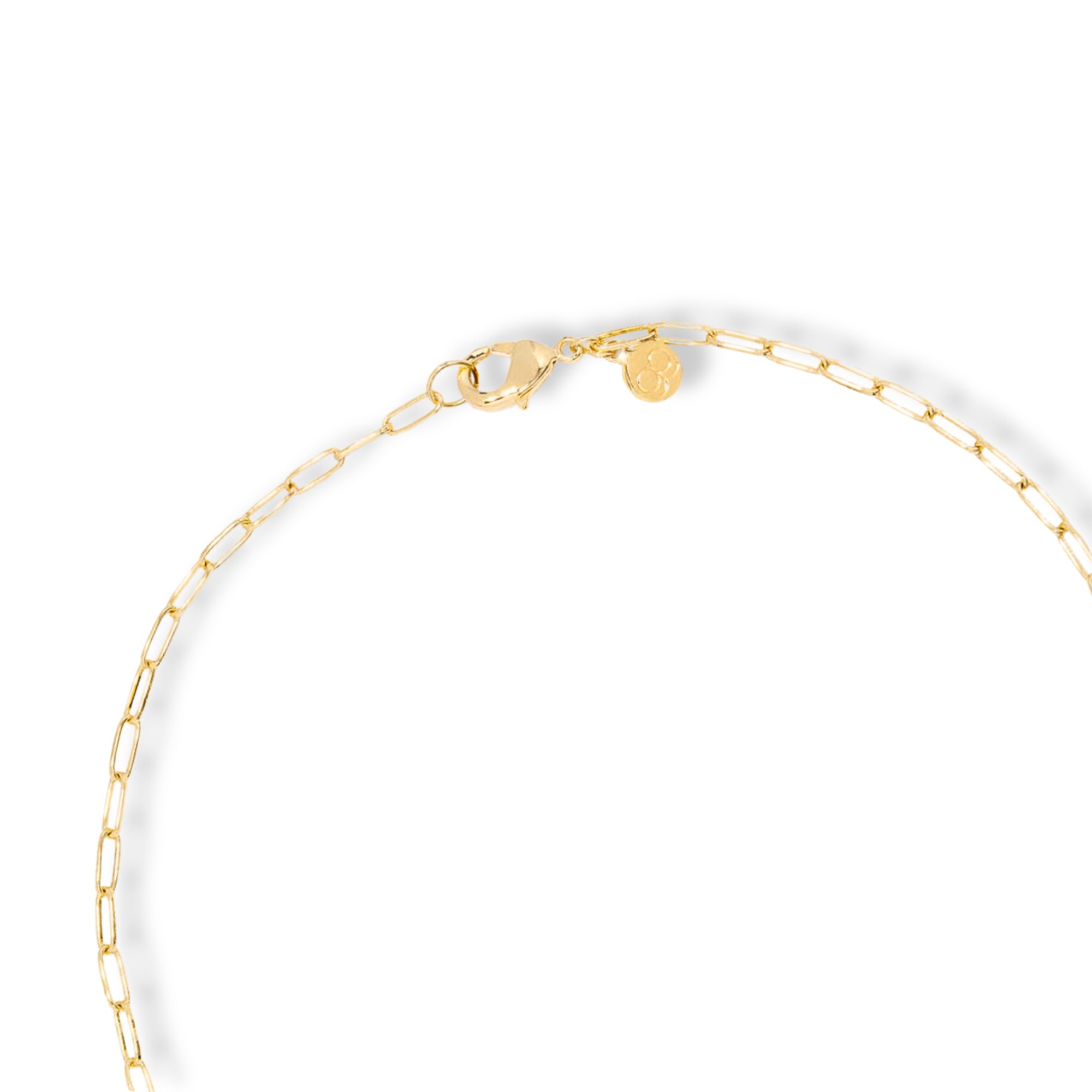 Collar con dije de candado broche mosqueton enchapado en oro 18k de AMBAR joyería fina