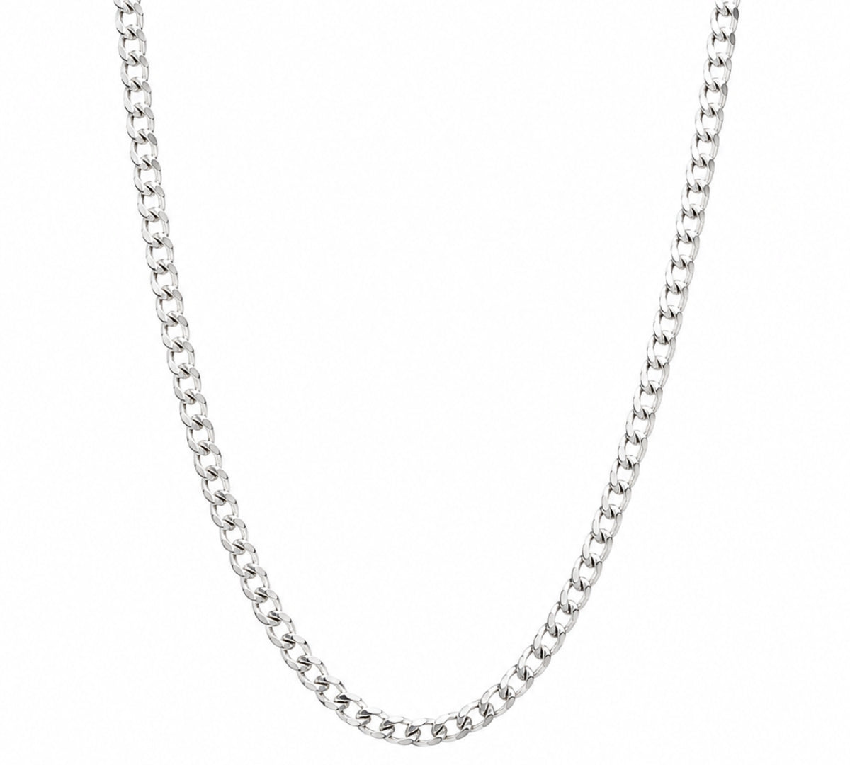 Cadena Cubana Prime para hombre en plata 925 brillante con eslabones clásicos de AMBAR joyería fina