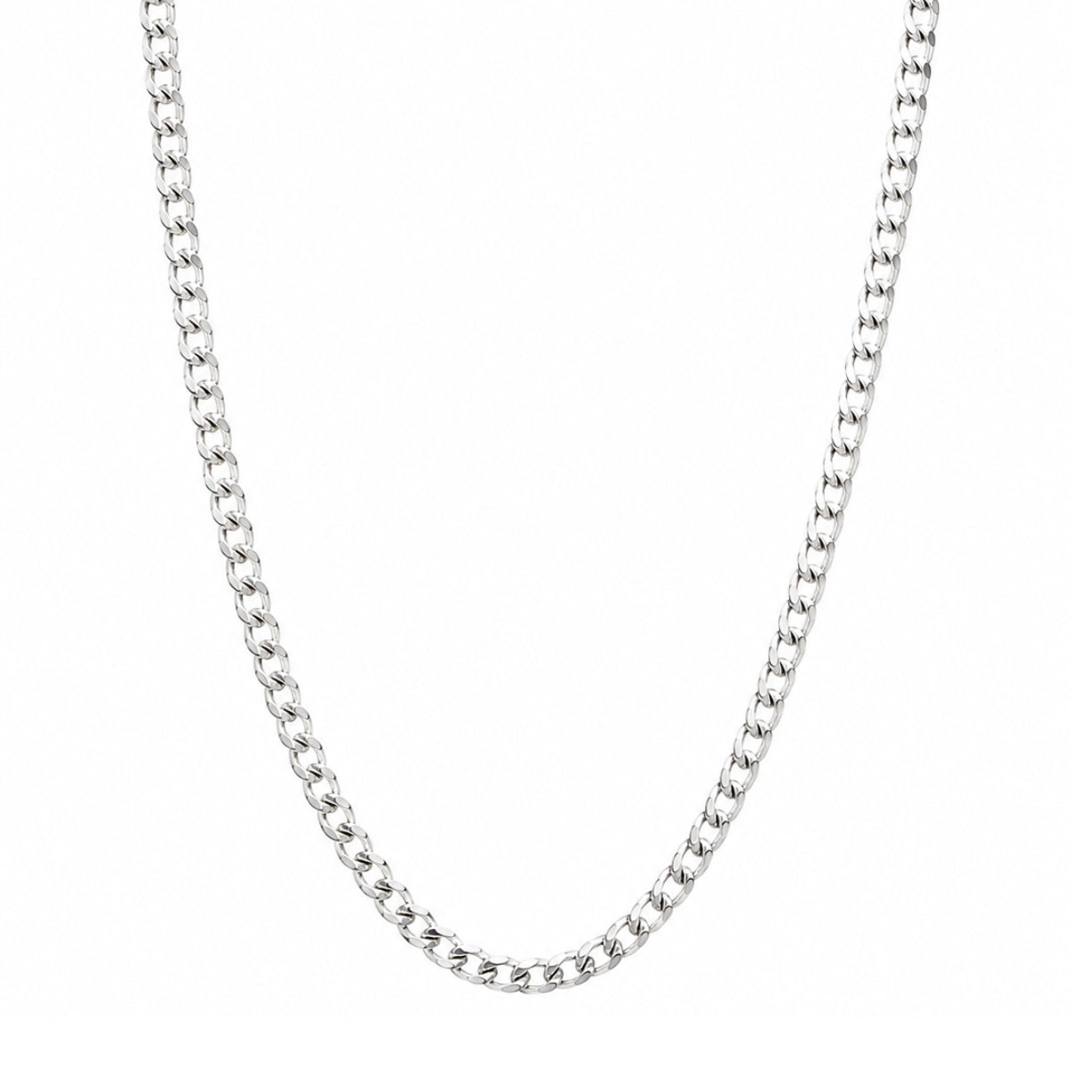 Cadena Cubana Prime para hombre en plata 925 brillante con eslabones clásicos de AMBAR joyería fina