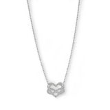 Collar de corazon con un infinito martillado elaborado en plata 925 de AMBAR joyería