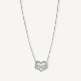 Collar de corazon con un infinito martillado elaborado en plata 925 de AMBAR joyería