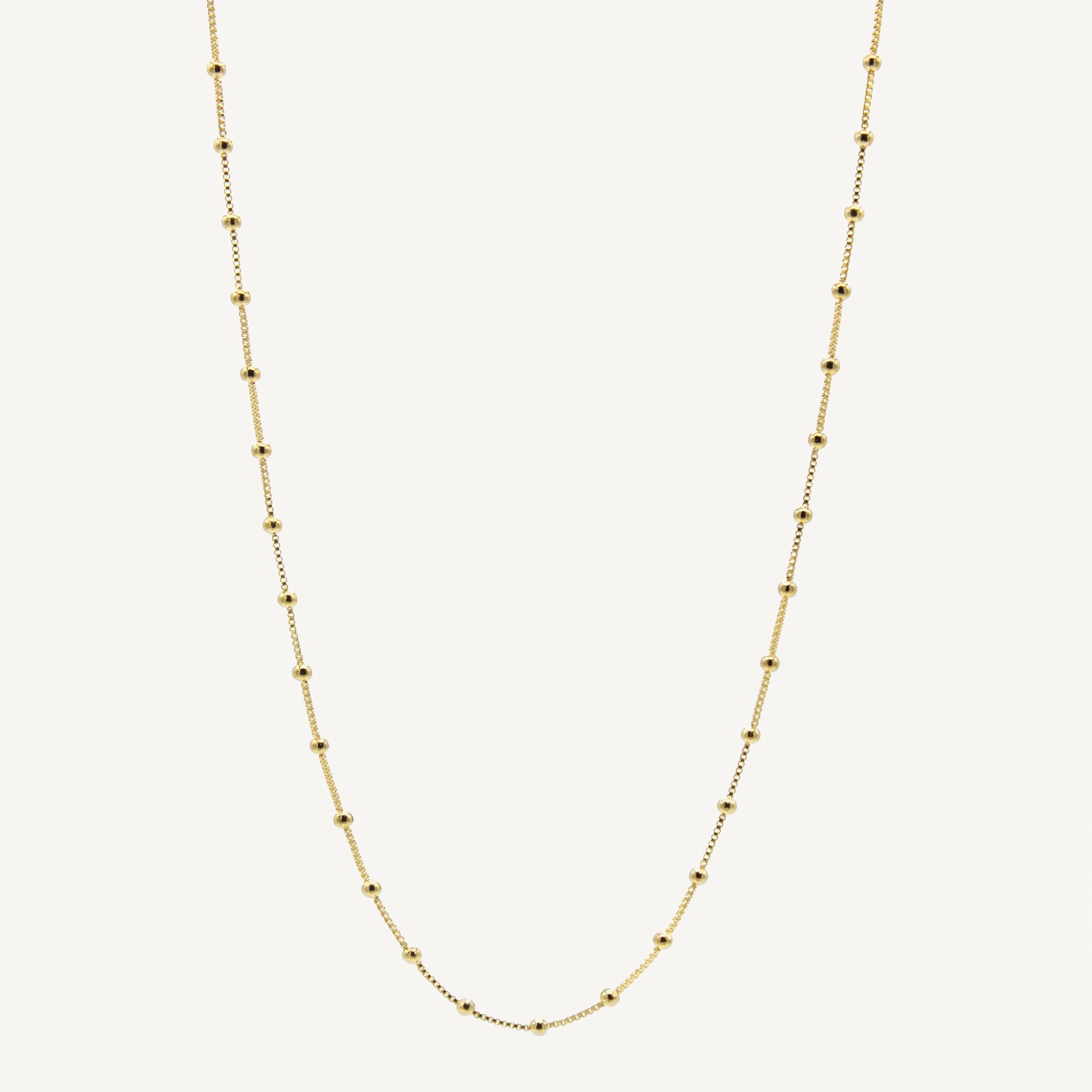 Collar Tana Bolitas Seguidas de Oro Laminado 18K de AMBAR Joyería Fina