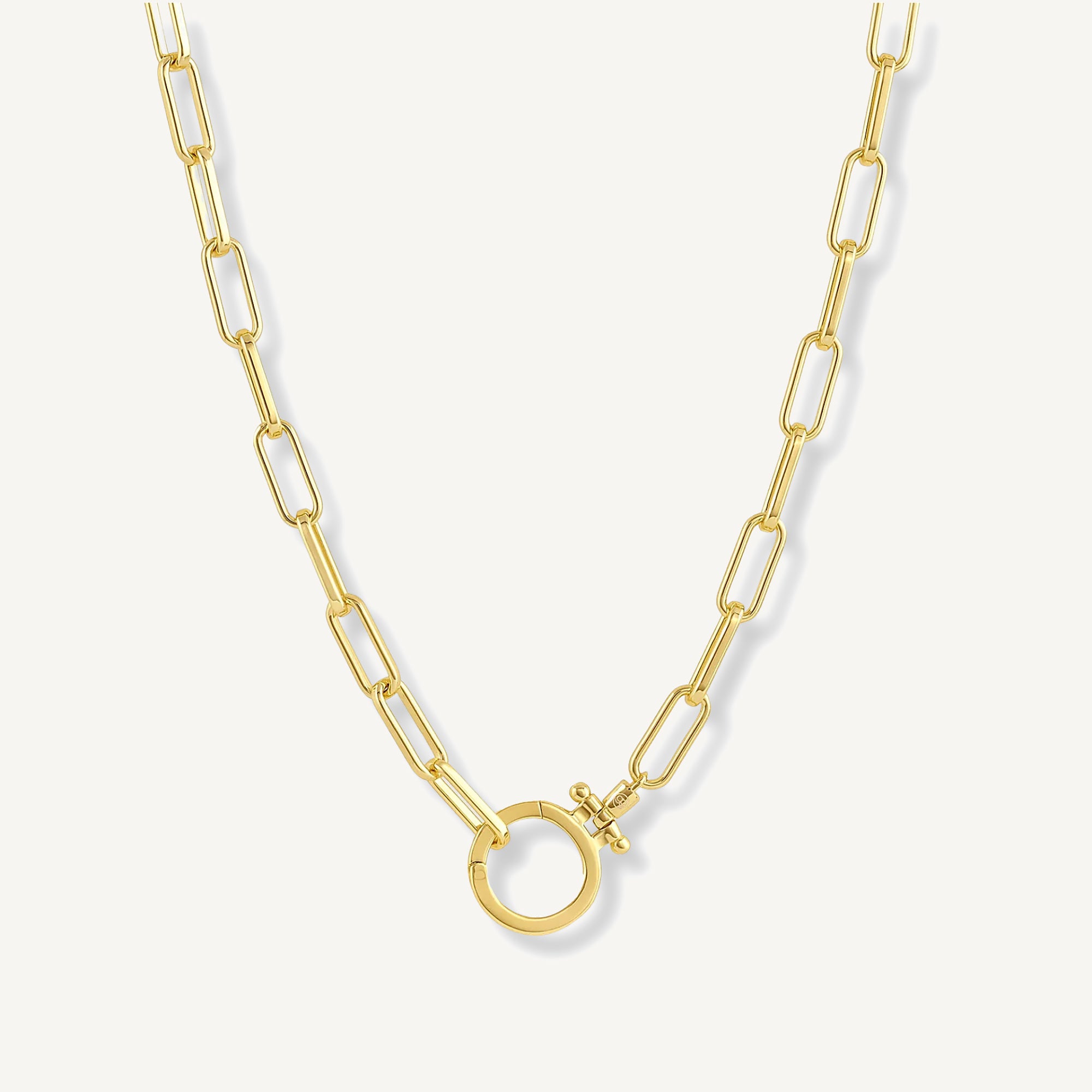 Collar clip chunky enchapado en oro 18k de AMBAR Joyería Fina