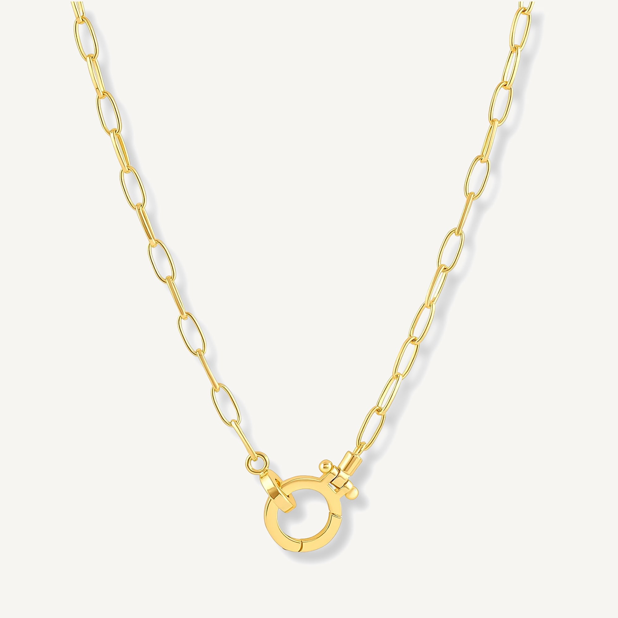 Collar cliping parker mini enchapado en oro 18k de AMBAR Joyería Fina