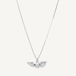 collar corazon alado simbolo del amor elaborado en plata 925 de AMBAR joyería